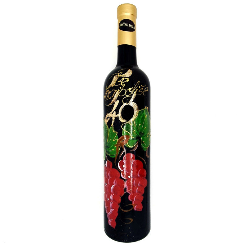 Jubilejno vino 40 let-poslikava z rdečim grozdjem 0.75l, Amon (v.117)