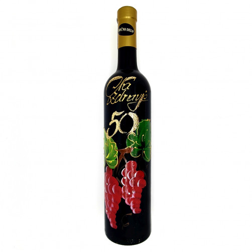 Jubilejno vino 50 let-poslikava z rdečim grozdjem 0.75l, Amon (v.115)