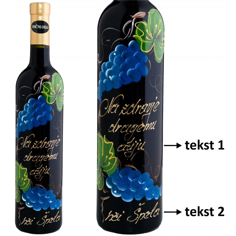 Personalizirano vino Amon - Modro grozdje - 0.75l (v.101)