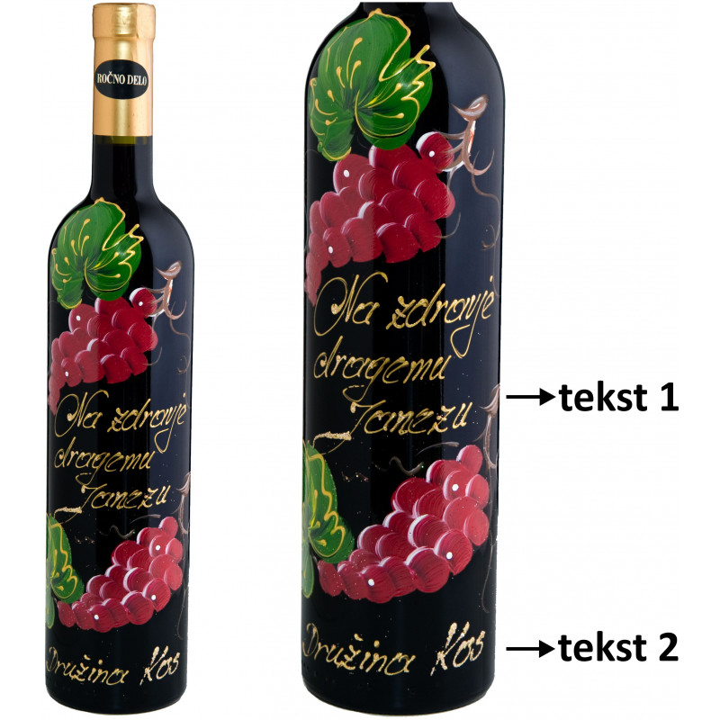 Personalizirano vino Amon-Rdeče grozdje in na zdravje-0.75l (v.106)